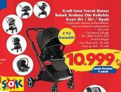 KRAFT LİMA TRAVEL SİSTEM BEBEK ARABASI OTO KOLTUKLU KOYU GRİ / GRİ / SİYAH KRAFT LİMA TRAVEL SİSTEM BEBEK ARABASI OTO KOLTUKLU KOYU GRİ / GRİ / SİYAH